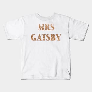 Mrs Gatsby - golden glitter Kids T-Shirt